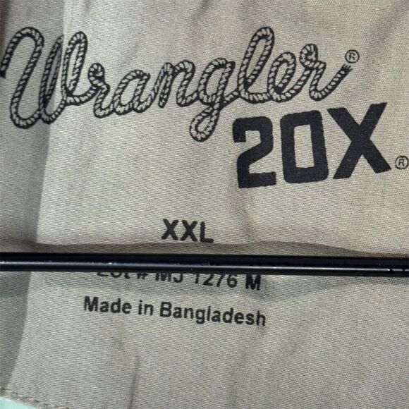 Wrangler 20X Men’s XXL Pearl Snap Plaid Western Shirt Cotton Rodeo Cowboy - Picture 6 of 7